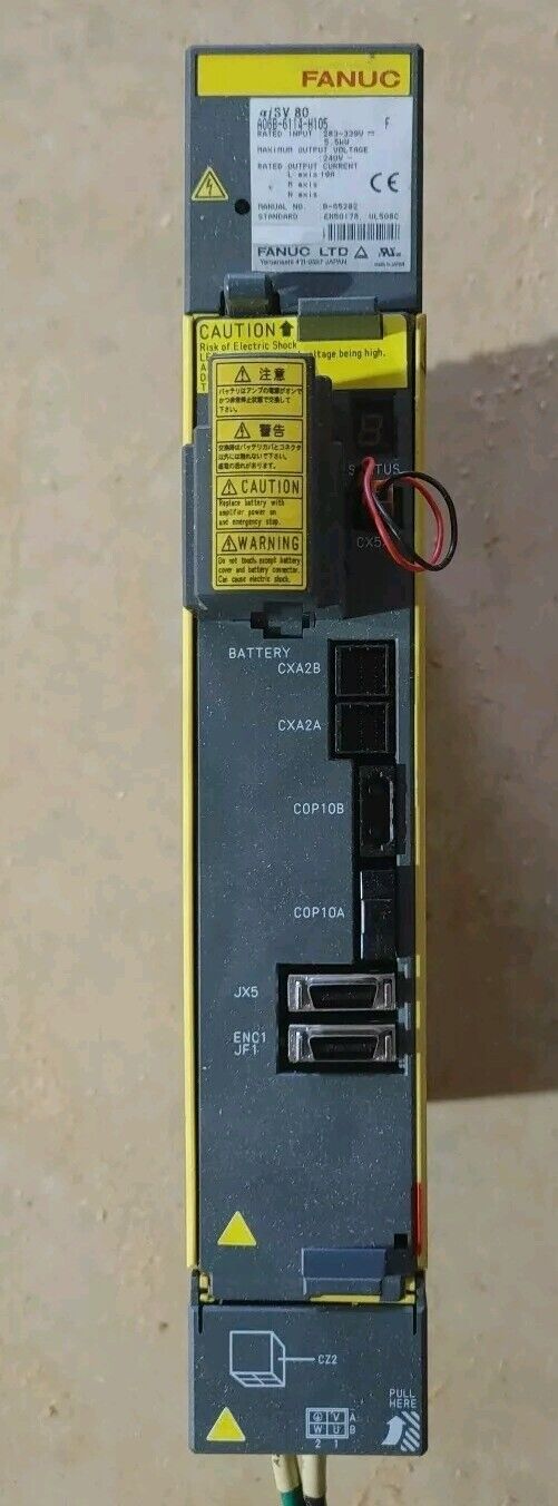 Fanuc A06B-6114-H105 F Servo Amplifier Removed From Working Machine - Free Ship