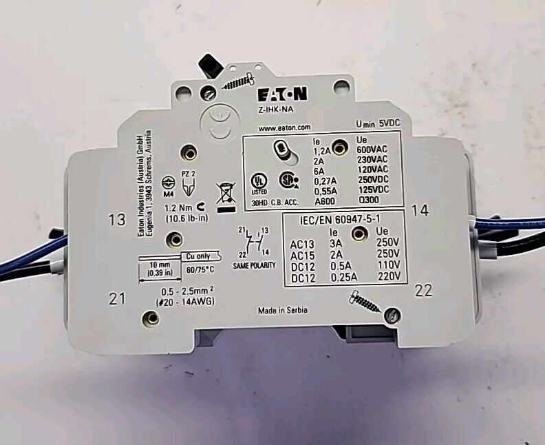 Eaton CIRCUIT BREAKER FAZ-D2/3-NA, Z-IHK-NA with Warranty & Free Shipping