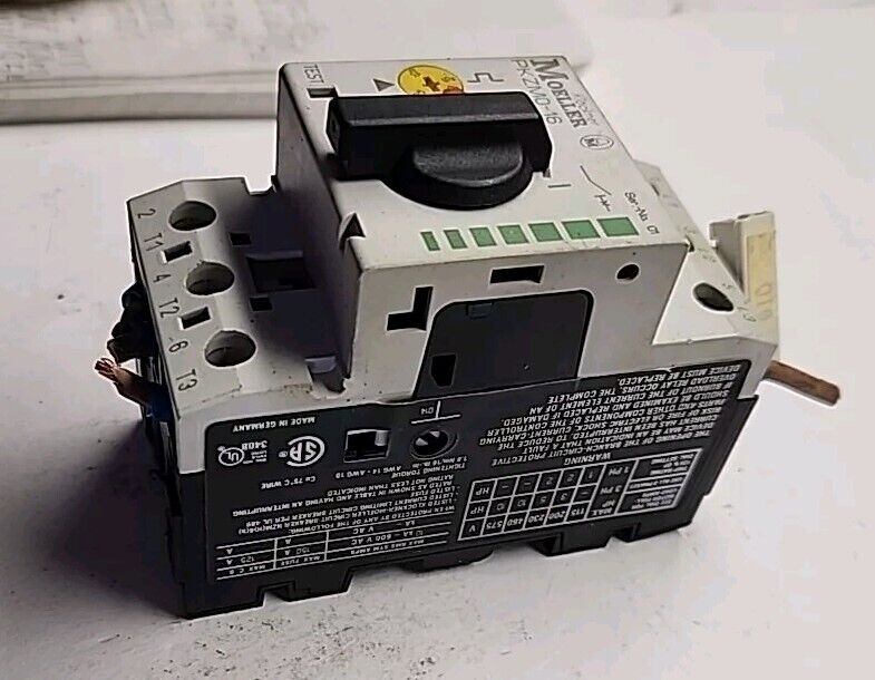 Moeller 16A 1-Pole PKZMO-16 Thermal Magnetic Circuit Breaker w/Warranty