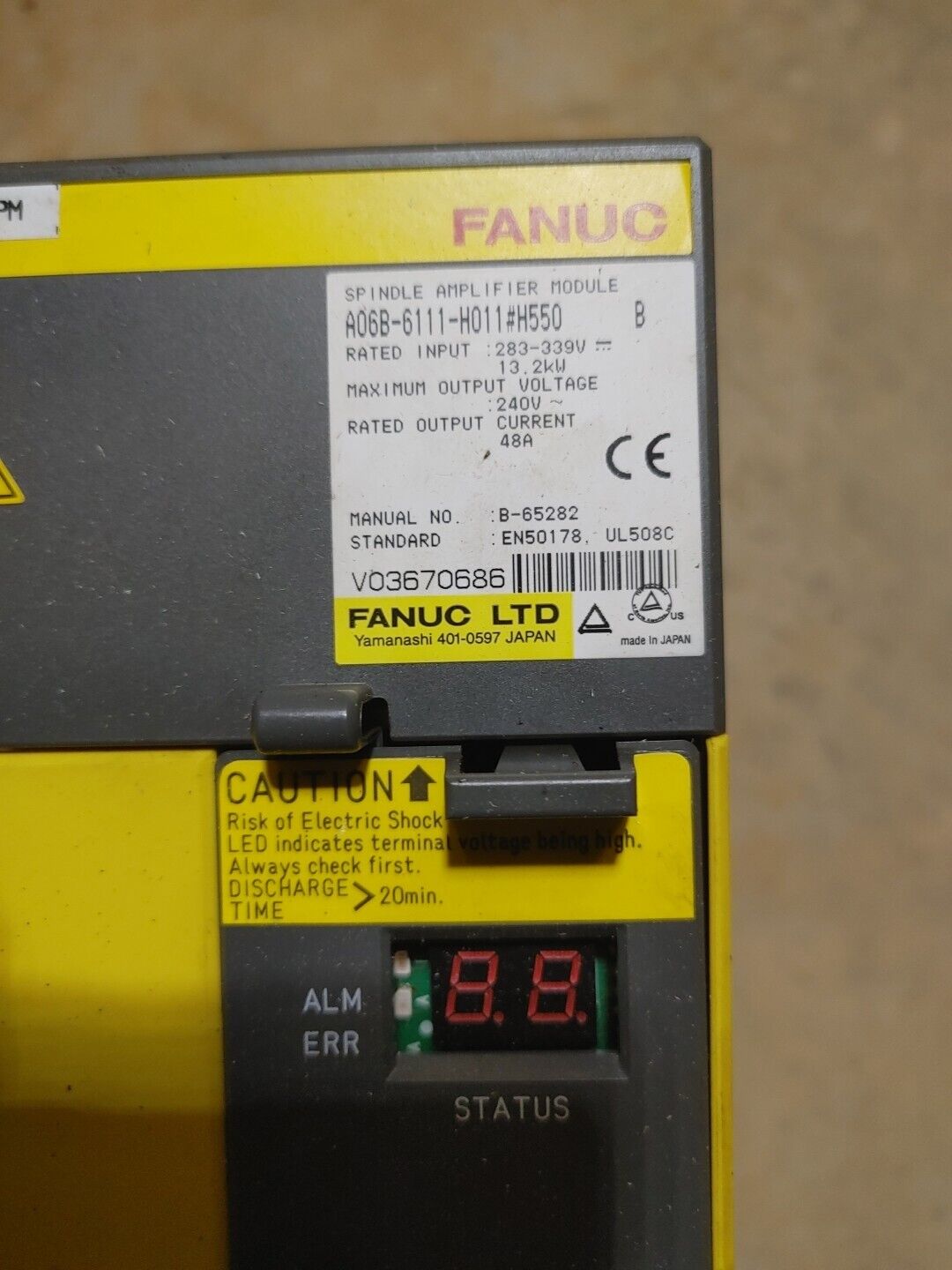 Fanuc A06B-6111-H011 #H550 B  Spindle Drive 240V Output - Free Shipping