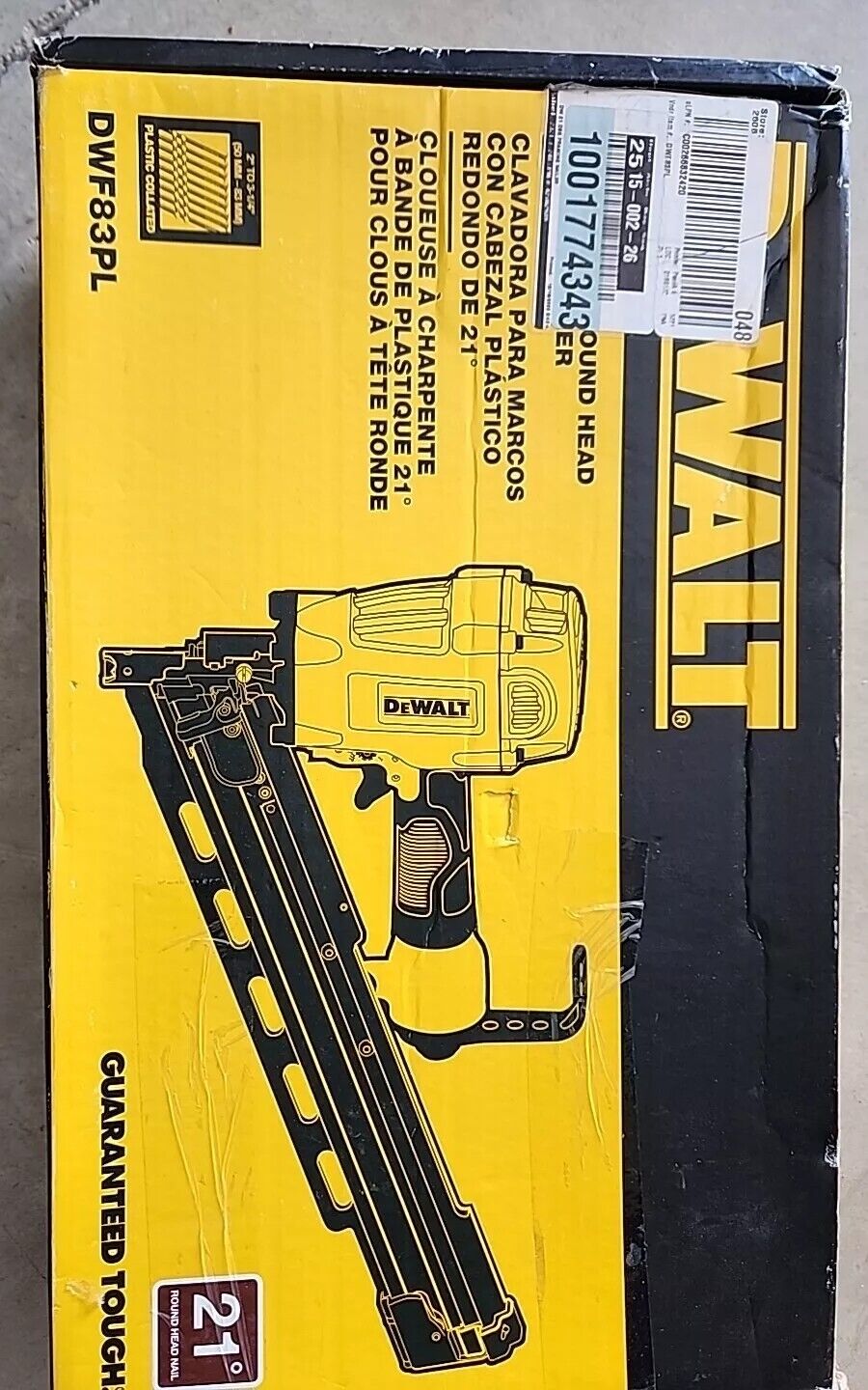 DEWALT DWF83PL 21 Degree Collated Framing Nailer Near Mint Condition - Free Ship