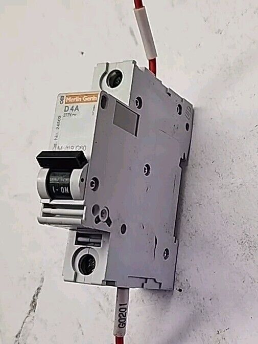 Schneider 24503 Multi 9 C60 D4A 4 Amp 1 Pole 277 V D 4A Circuit Breaker