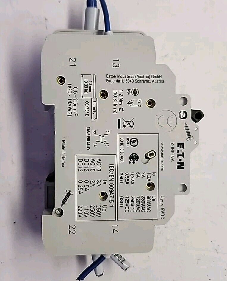 Eaton CIRCUIT BREAKER FAZ-D35/1-NA, Z-IHK-NA Free Shipping