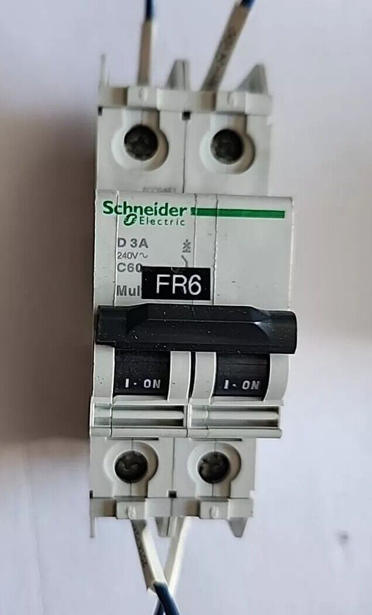 Schneider Electric D 3A  C60 Multi9 2 Pole Circuit Breaker Warranty & Free Ship