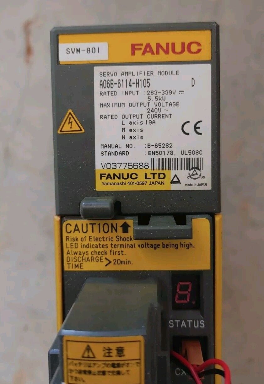 Fanuc A06B-6114-H105 Servo Amplifier Removed From Working Machine - Free Ship