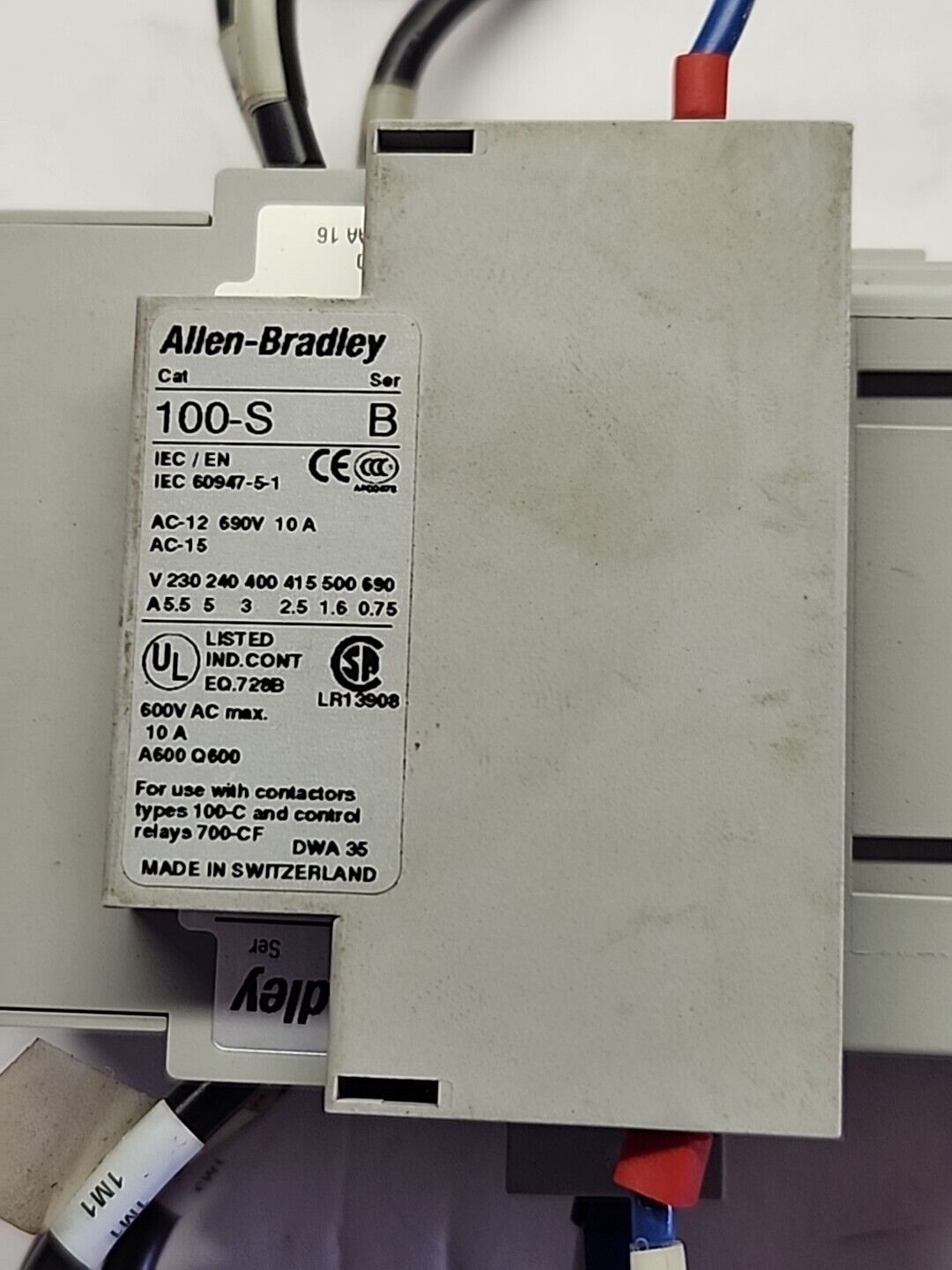 ALLEN BRADLEY 100-S SERIES B 100-C37 SAFETY CONTACTOR Free Shipping