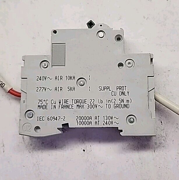 Schneider 24503 Multi 9 C60 D4A 4 Amp 1 Pole 277 V D 4A Circuit Breaker