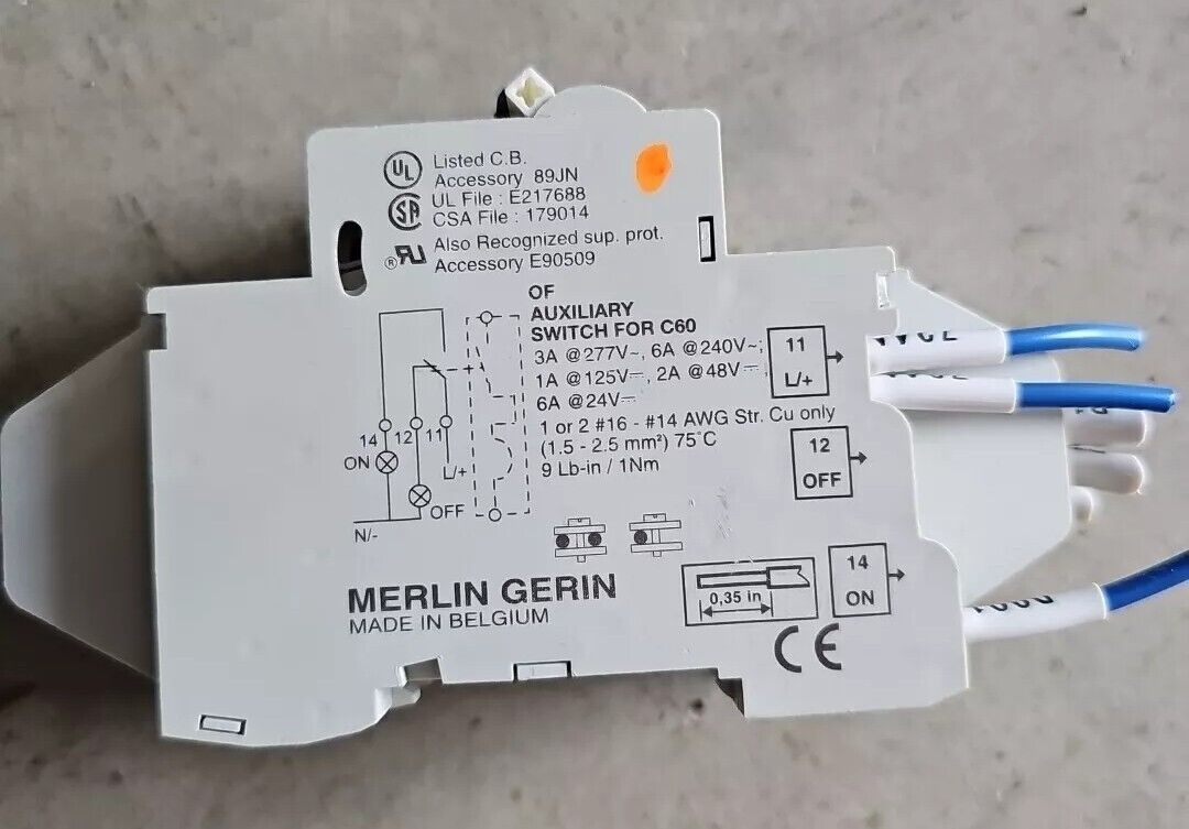 Merlin Gerin C7A Circuit Breaker Multi9 C60 240V- 125V Warranty & Free Shipping