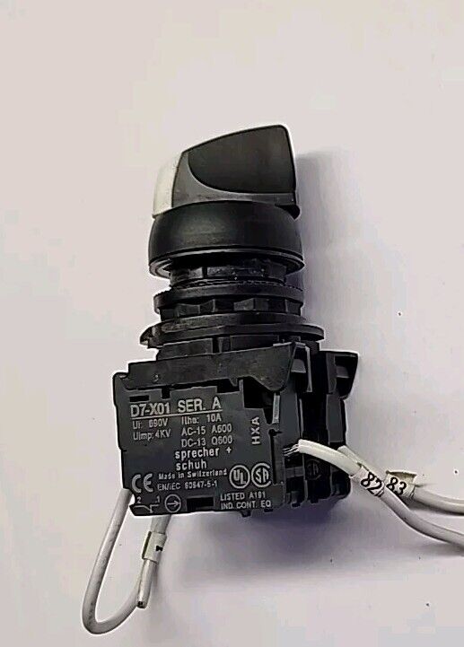 Sprecher + Schuh D7 X01 Series A Black Button Switch Free Shipping