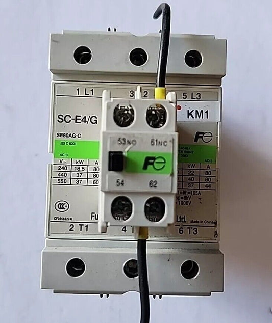 Fuji Electric SC-E4/G 3-Pole Contactor w/SZ-A11/T 2-Pole Auxiliary Contact - 24V