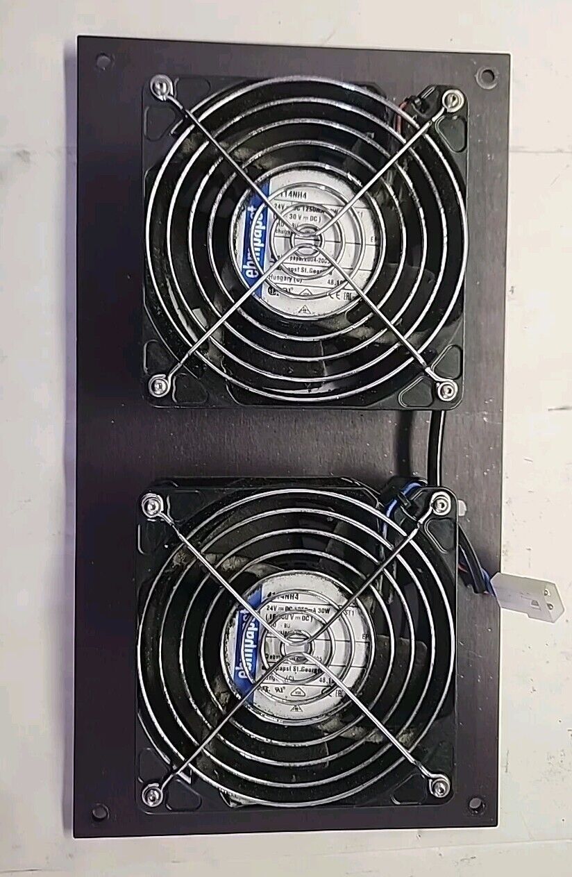 Ebmpapst (2)-4114NH4 Cooling Fans 24V 1250mA 30W - Dual Fan Bank - Free Shipping