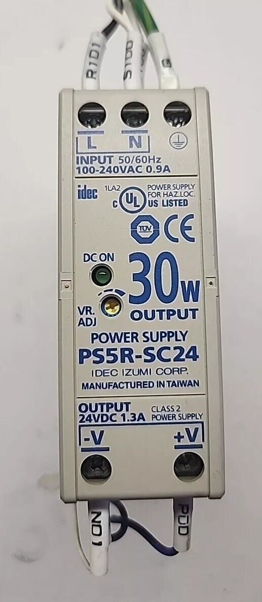 Idec PS5R-SC24 DIN-Rail Power Supply 30W 24V 1.3A with Warranty & Free Shipping