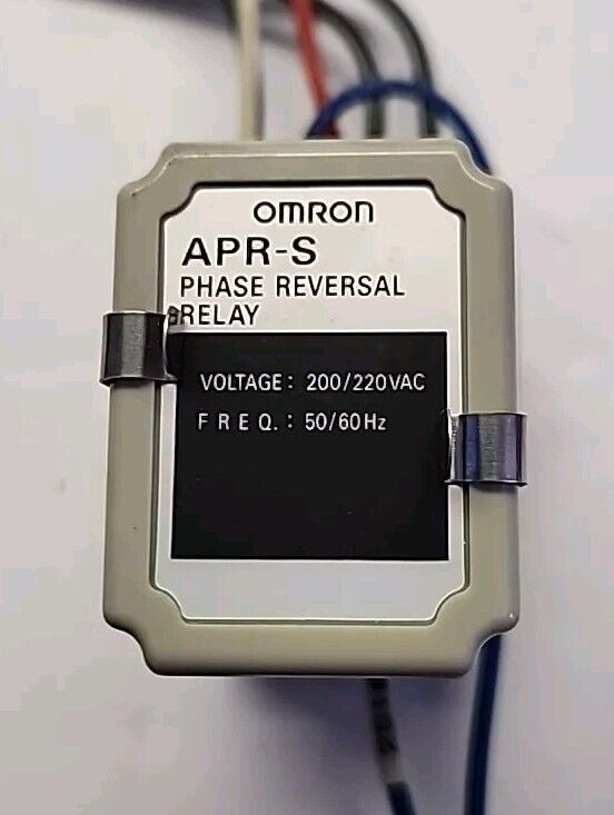 OMRON APR-S PHASE REVERSAL RELAY & Base 200/220VAC with Warranty & Free Shipping