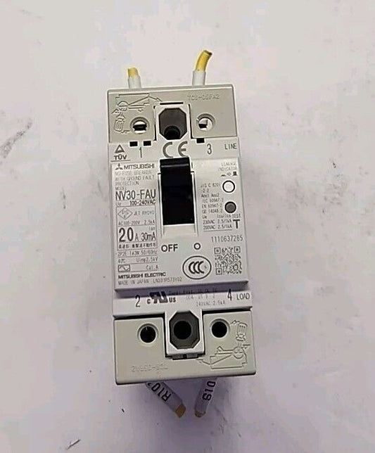 Mitsubishi Electric  NV30-FAU  2-Pole 5 Amp 100-240 VAC Circuit Breaker