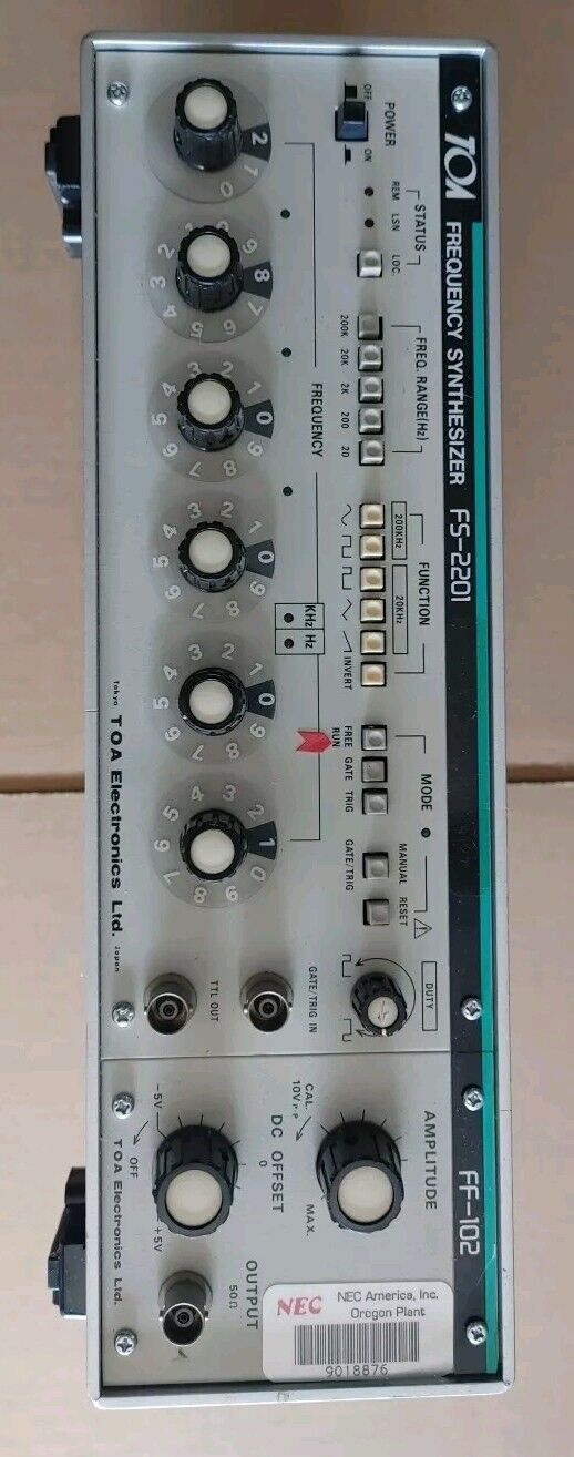 TOA FS-2201 Synthesized Function Generator with Warranty & Free Shipping