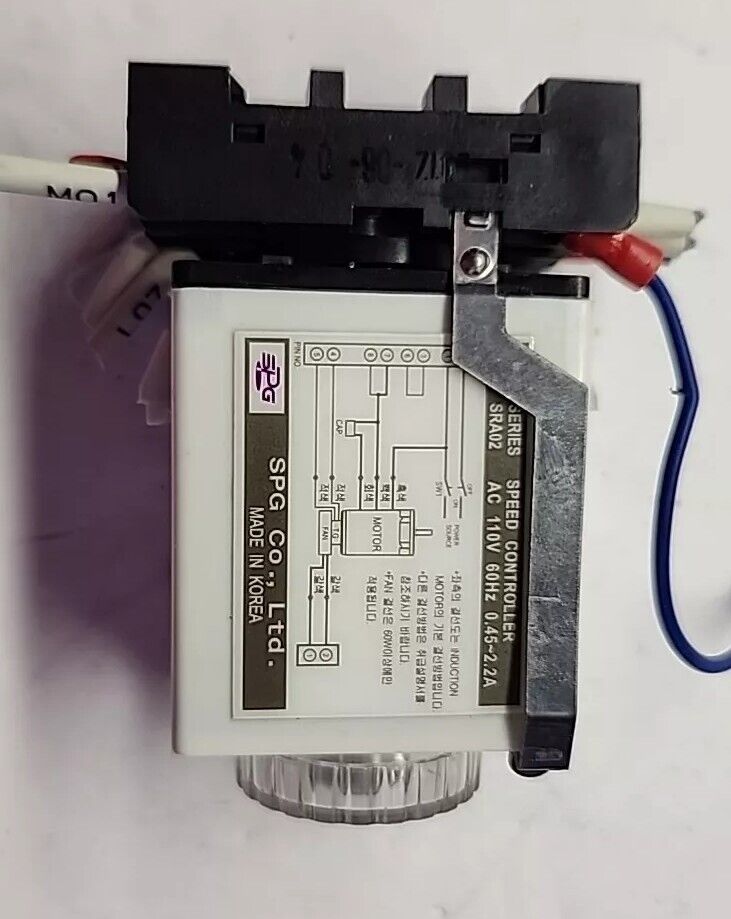 SPG SRA02-A Speed Controller, Rating: 110VAC 0.45-2.2A, Motor Output: 15-90W