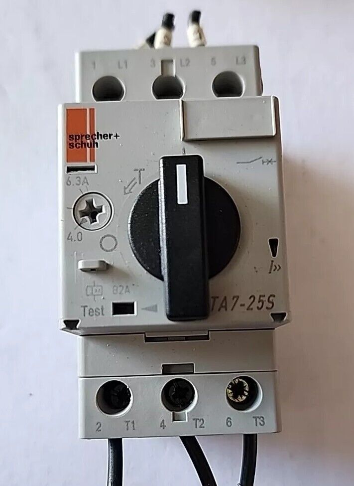 Sprecher + Schuh KTA7-25S-6.3A Ser C Motor Circuit Breaker with Warranty