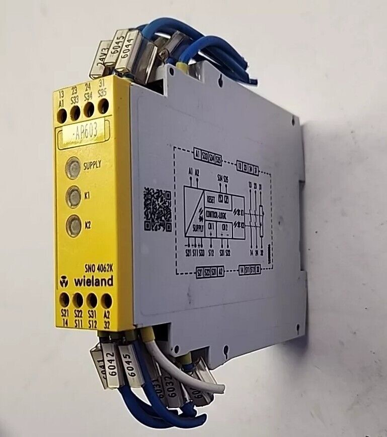 Wieland SNO 4062K-A Safety Relay, 24AC/DC, 60Hz, 2.4W / 4.4VA Free Shipping