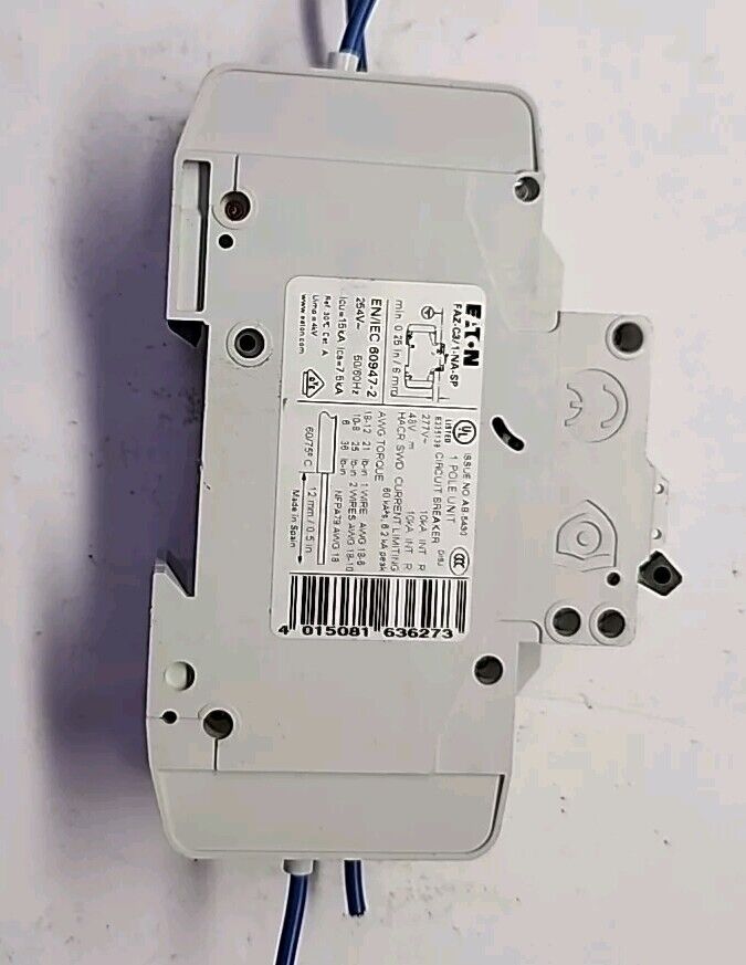 Eaton CIRCUIT BREAKER FAZ-C3/1-NA,  Z-IHK-NA Free Shipping