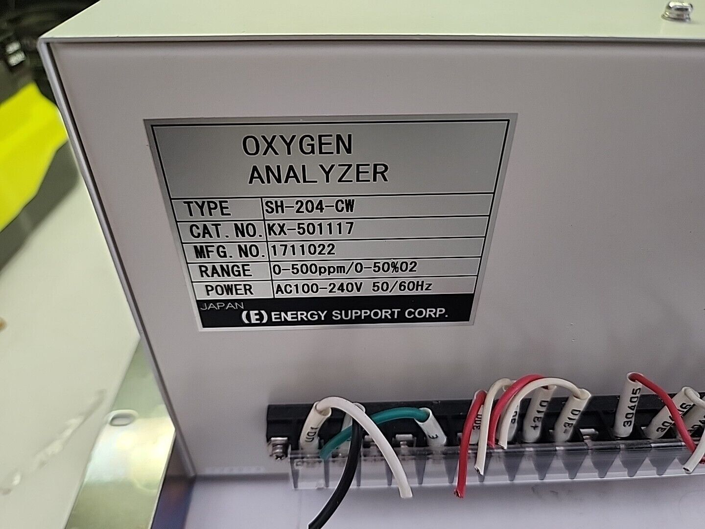 Energy Support SH-204-CW KX-501117 Oxygen Analyzer 100-240V 50/60Hz Free Ship