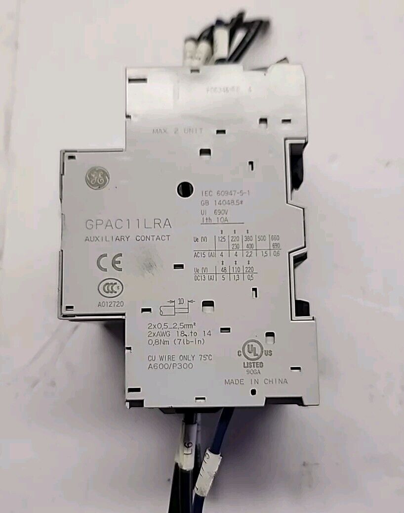 GENERAL ELECTRIC GPS1BSAC 0.25-0.4A With GPAC11LRA Auxiliary Contact Free Ship