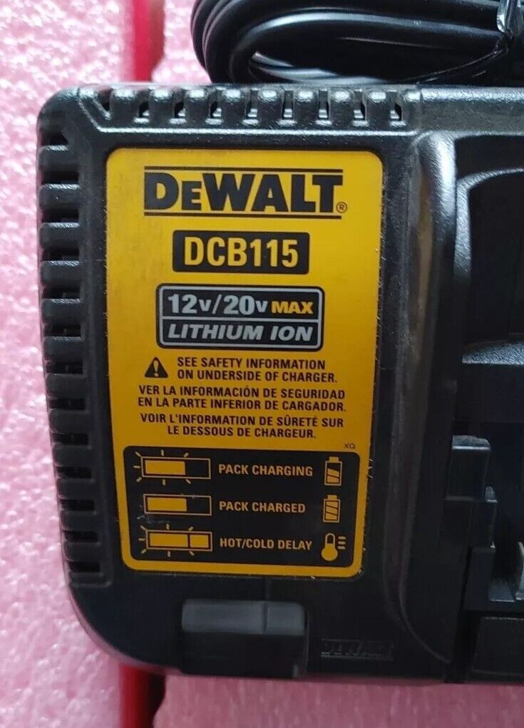 Dewalt RAPID DCB115 Genuine 12-20V MAX FAST Battery Charger 20 volt Free Ship