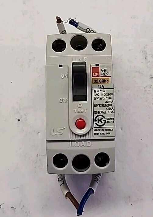 LS Electric 32 GRhc Circuit Breaker, 2-Pole, Rating: 15A 110/220VAC Free Ship