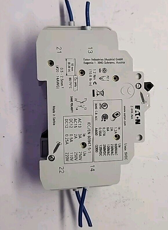 Eaton CIRCUIT BREAKER FAZ-C3/1-NA,  Z-IHK-NA Free Shipping