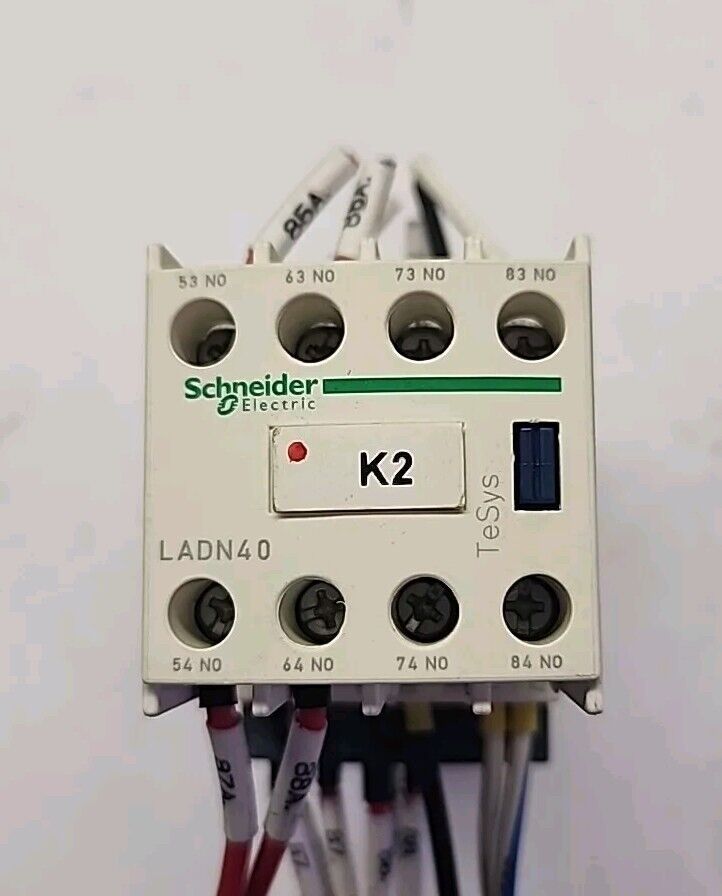 Schneider Electric LAD4TBDL Contactor Block w/LADN40 4 Pole Relay Module