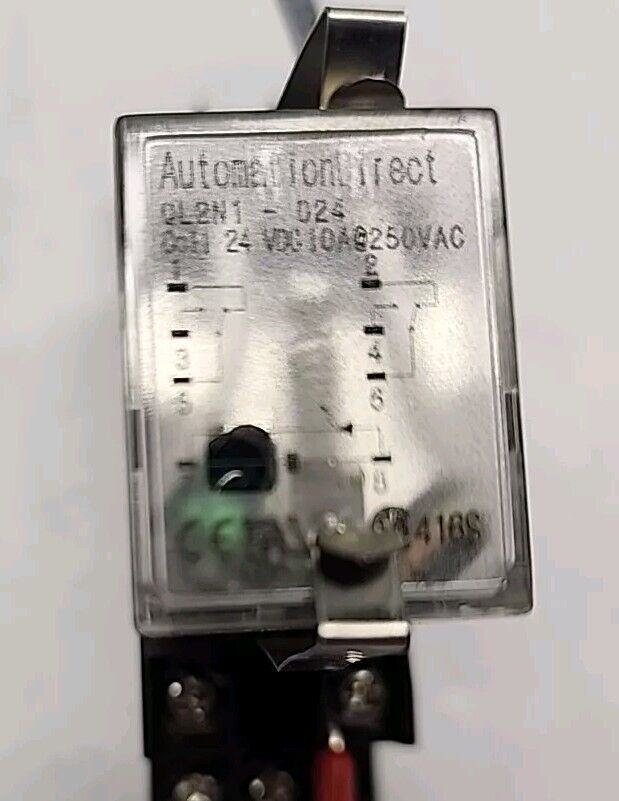 Automation Direct SQL08D Relay Socket with QL2N1-D24 Ice Cube control relay