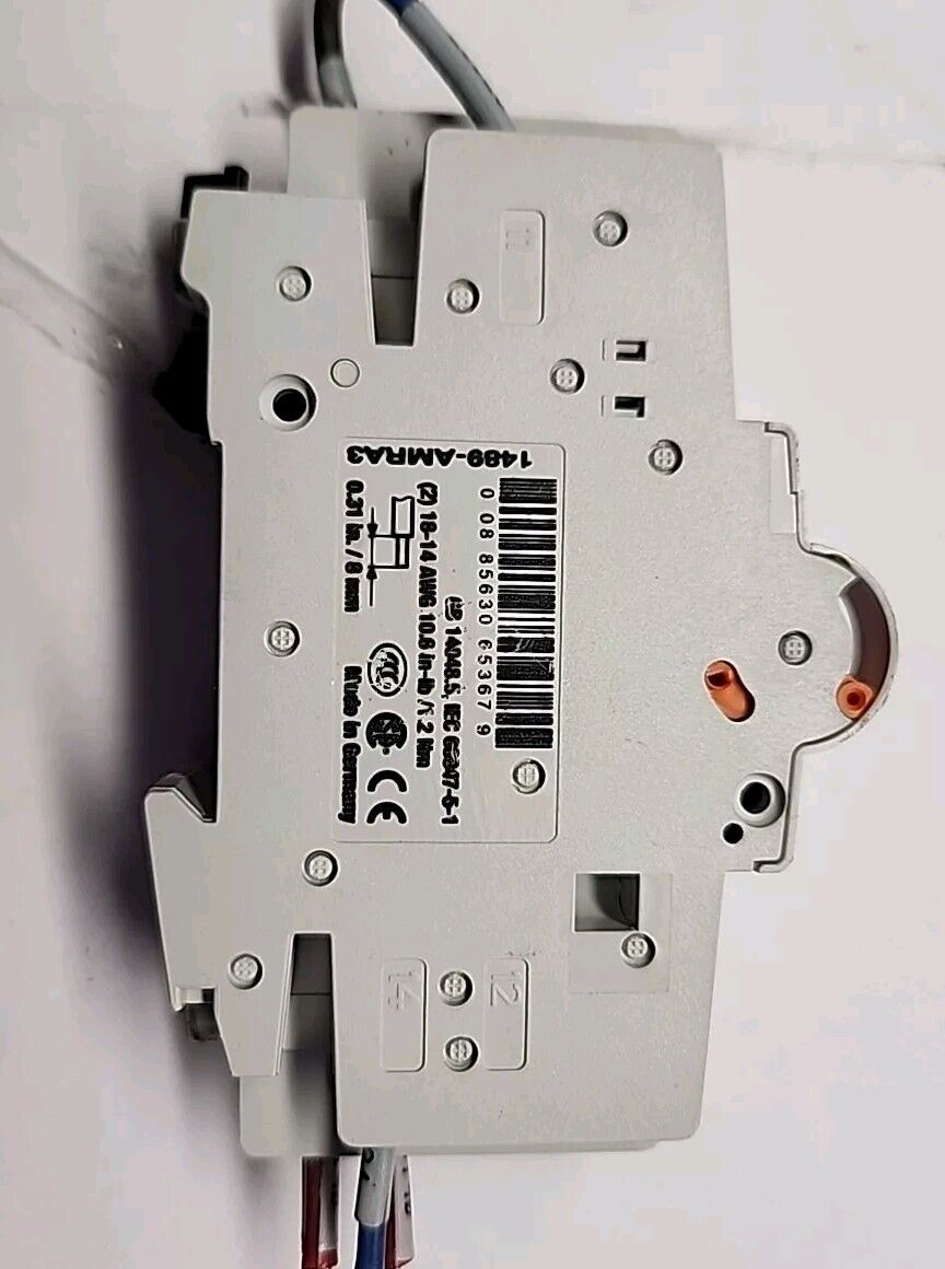 Allen Bradley 1489-M C 5A Amp Din Rail Circuit Breaker With 1489-AMRA3 Contact