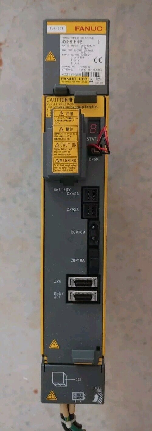 Fanuc A06B-6114-H105 Servo Amplifier Removed From Working Machine - Free Ship