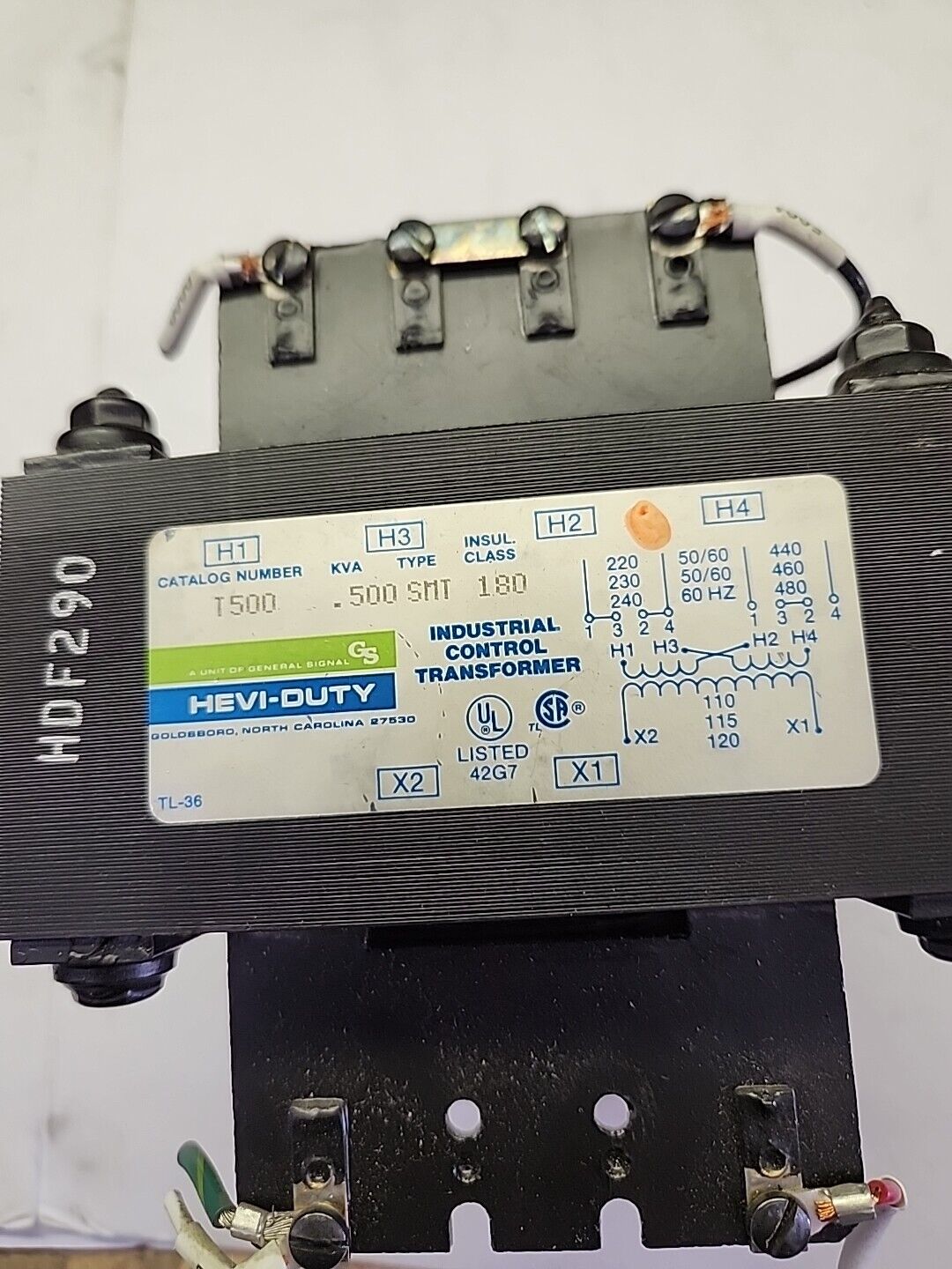 Hevi-Duty Industrial Control Transformer HDF290, TL-36, 42G7 Free Shipping