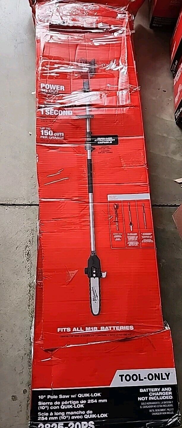 Milwaukee 2825-20PS M18 FUEL 10-Inch Cordless Pole Saw with QUIK-LOK w/Warranty