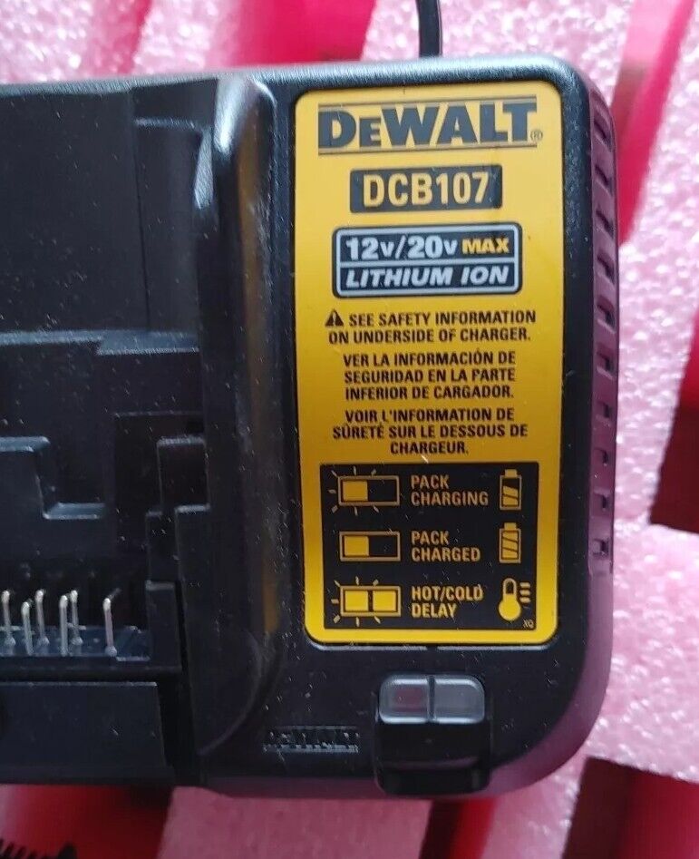 New Dewalt DCB107 12V & 20V Max Li-ion Battery Charger Replaces DCB100 & DCB112