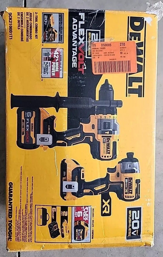 DeWalt DCK2100D1T1 20V - Hammer Drill Driver Combo Kit - Warranty - Free Ship