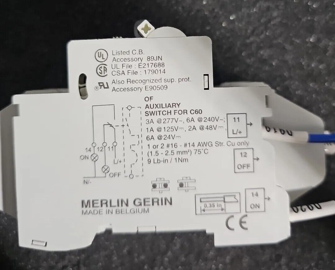 Merlin Gerin  Multi 9 C60 C3A 240V~125V 2 Pole Circuit Breakers Lot of 3 Used