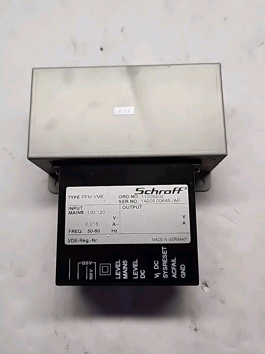 Schroff PFM VME, Ser. No. 1420500645/AF Power Supply w/Warranty & Free shipping