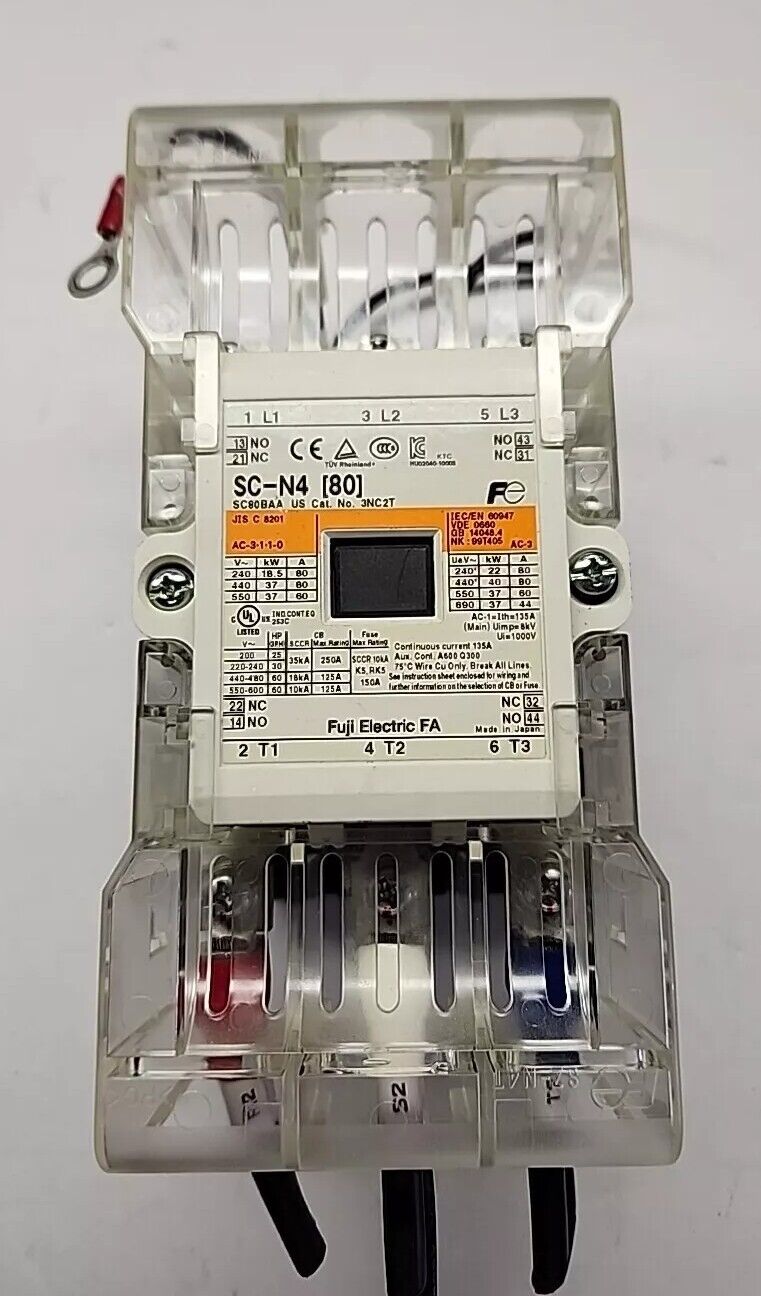 Fuji Electric Magnetic Contactor SC-N4 (80) SC80BAA with Warranty & Free Ship