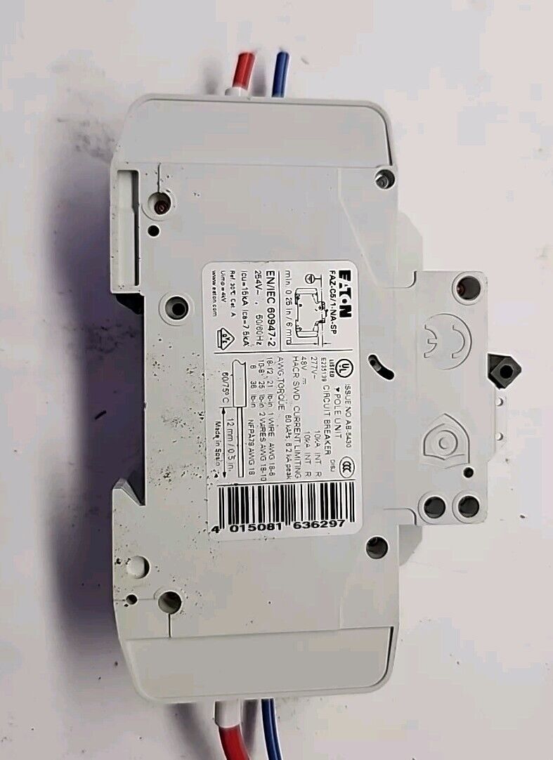 Eaton CIRCUIT BREAKER FAZ-C5/1-NA, Z-IHK-NA Free Shipping