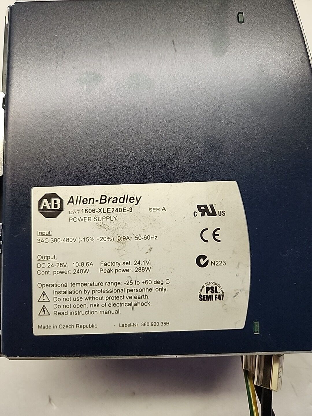 Allen-Bradley 1606-XLE240E-3 Power Supply Ser A with Warranty & Free Shipping