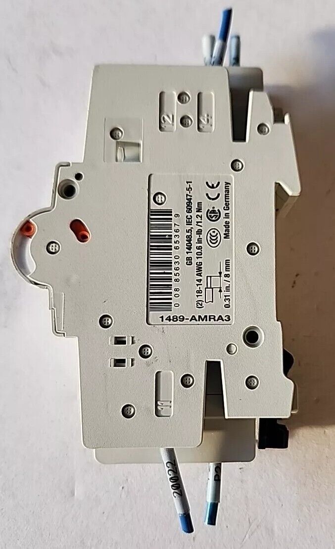 Allen Bradley Circuit Breaker D3 1489-AMRA3 E197878 1489-M 1 Pole Unit