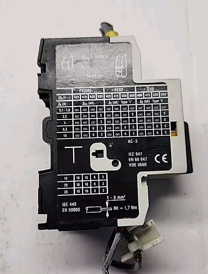 MOELLER PKZMO-6.3 MOTOR PROTECTOR CIRCUIT BREAKER Free Shipping & Warranty