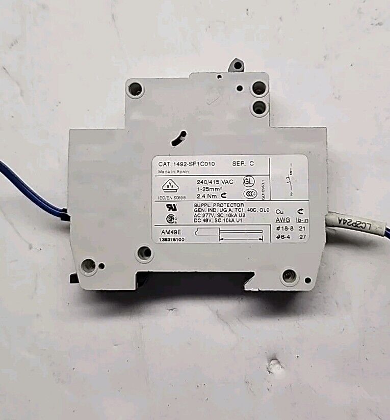 Allen Bradley 1492-SP1C010 1 Pole 1 Amp Circuit Breaker 1492-SP C1 Free Shipping