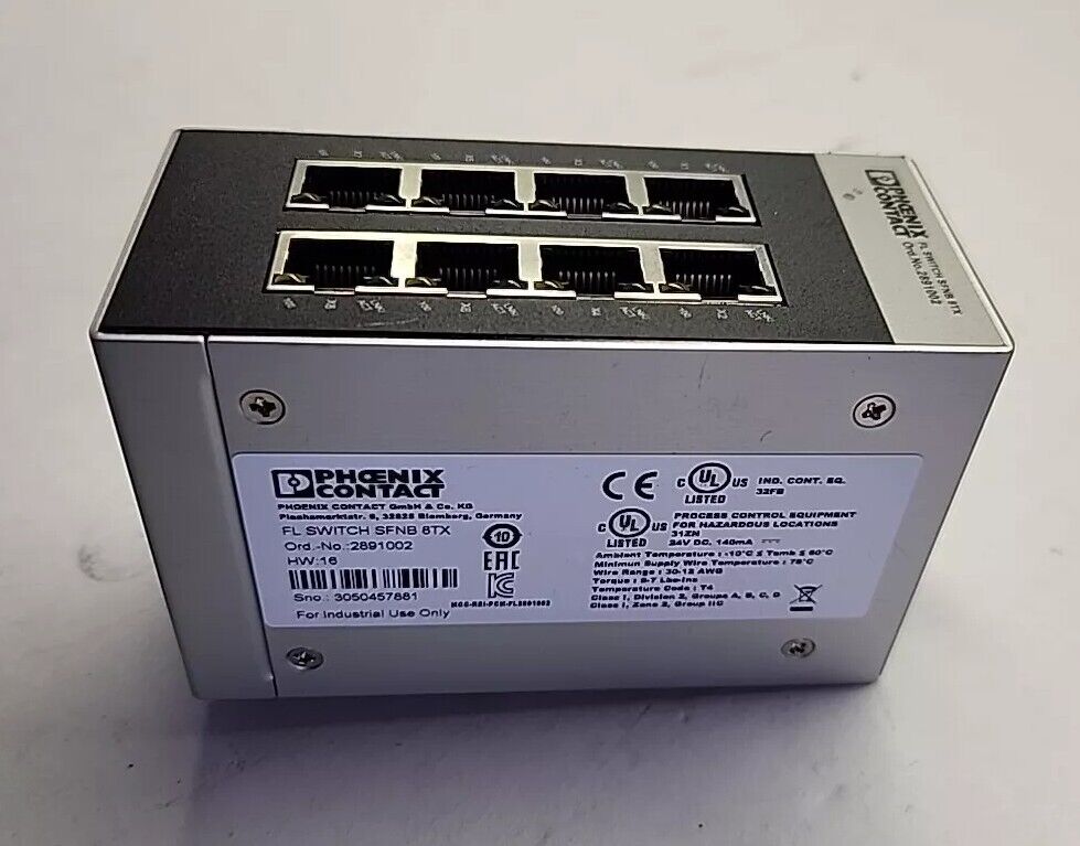 Phoenix Contact FL Switch SFNB 8TX 8 Port Ethernet Switch 2891002 Free Shipping