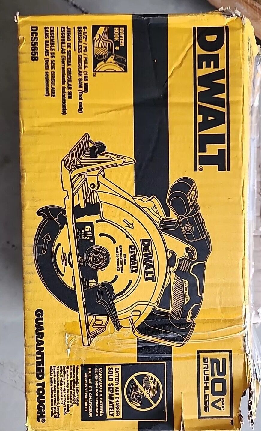 DEWALT DCS565B 20V MAX Brushless 6 1/2" Circular Saw with Warranty & Free Ship