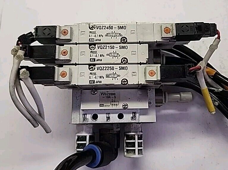 SMC VVQZ2000-10A-5 PNEUMATIC ASSEMBLY w/VQZ2450-5MO, VQZ2150-5MO, VQZ2250-5MO