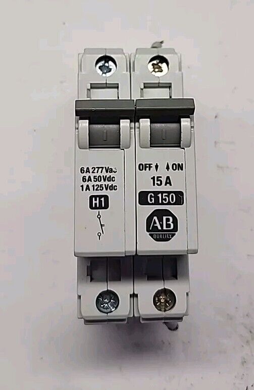 Allen Bradley  2 pole 15 Amp DIN Circuit Breaker 1492-ACB G150  1492-CB1