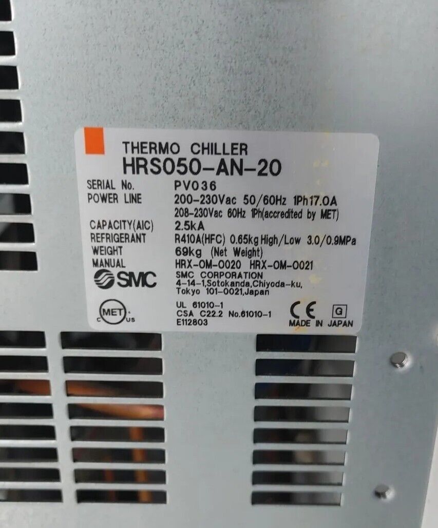 SMC HRS030-AN-20 Thermo Chiller with Warranty & Free Shipping (Unit 2)