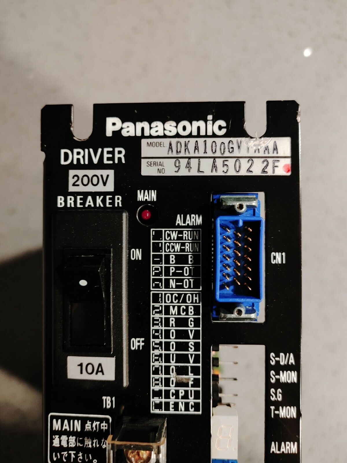 PANASONIC AC SERVO DRIVER ADKA100GVTAAA w/warranty